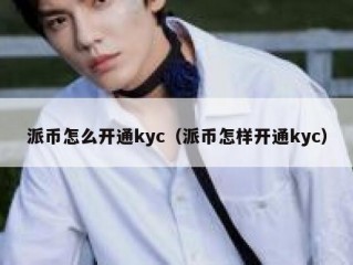 派币怎么开通kyc（派币怎样开通kyc）