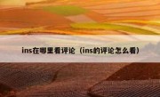 ins在哪里看评论（ins的评论怎么看）