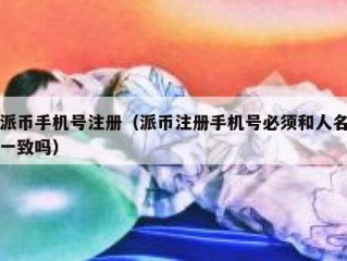 派币手机号注册（派币注册手机号必须和人名一致吗）