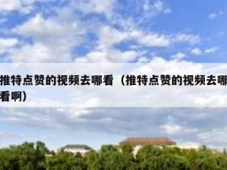 推特点赞的视频去哪看（推特点赞的视频去哪看啊）