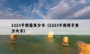 1223千焦是多少卡（1223千焦等于多少大卡）