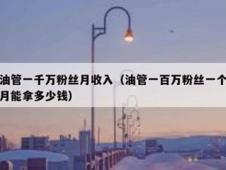 油管一千万粉丝月收入（油管一百万粉丝一个月能拿多少钱）