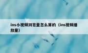 ins小视频浏览量怎么算的（ins视频播放量）