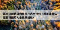 派币注册认证教程图片大全视频（派币注册认证教程图片大全视频播放）
