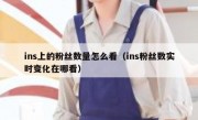 ins上的粉丝数量怎么看（ins粉丝数实时变化在哪看）