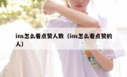 ins怎么看点赞人数（ins怎么看点赞的人）