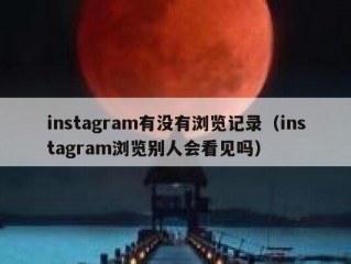 instagram有没有浏览记录（instagram浏览别人会看见吗）