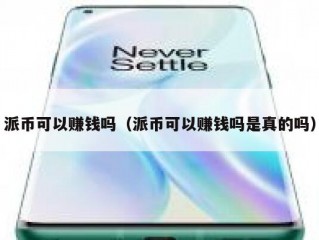 派币可以赚钱吗（派币可以赚钱吗是真的吗）