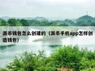 派币钱包怎么创建的（派币手机app怎样创造钱包）