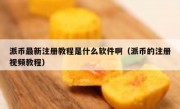 派币最新注册教程是什么软件啊（派币的注册视频教程）