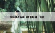 国际域名后缀（域名后缀一览表）