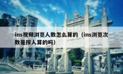 ins视频浏览人数怎么算的（ins浏览次数是按人算的吗）