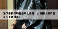派币手机号码登录不上去是什么原因（派币登录不上咋回事）