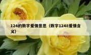 124的数字爱情意思（数字1248爱情含义）