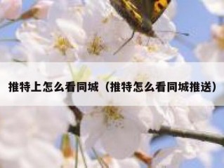 推特上怎么看同城（推特怎么看同城推送）