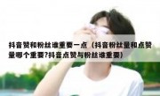 抖音赞和粉丝谁重要一点（抖音粉丝量和点赞量哪个重要?抖音点赞与粉丝谁重要）