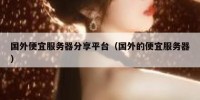 国外便宜服务器分享平台（国外的便宜服务器）
