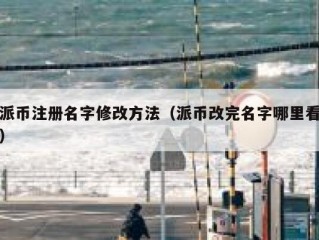 派币注册名字修改方法（派币改完名字哪里看）