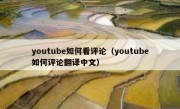 youtube如何看评论（youtube如何评论翻译中文）