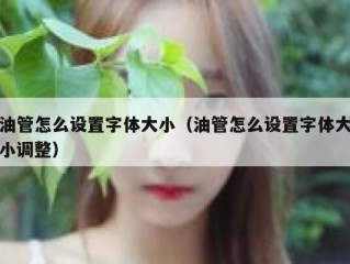 油管怎么设置字体大小（油管怎么设置字体大小调整）