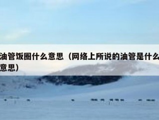 油管饭圈什么意思（网络上所说的油管是什么意思）