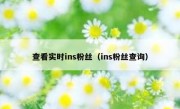 查看实时ins粉丝（ins粉丝查询）