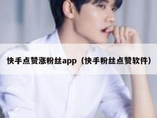 快手点赞涨粉丝app（快手粉丝点赞软件）