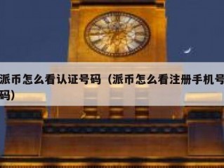 派币怎么看认证号码（派币怎么看注册手机号码）