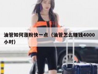 油管如何涨粉快一点（油管怎么赚钱4000小时）