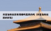 抖音加粉丝团有钱赚吗是真的吗（抖音加粉丝团的好处）
