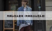 外网ip怎么查询（外网出口ip怎么查）