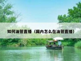 如何油管直播（国内怎么在油管直播）