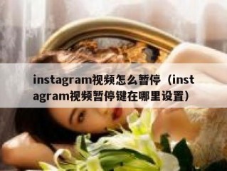 instagram视频怎么暂停（instagram视频暂停键在哪里设置）