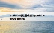 youtube播放量收益（youtube播放量有钱吗）