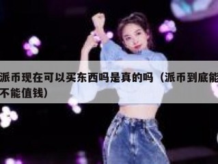 派币现在可以买东西吗是真的吗（派币到底能不能值钱）