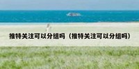 推特关注可以分组吗（推特关注可以分组吗）