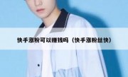 快手涨粉可以赚钱吗（快手涨粉丝快）