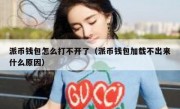 派币钱包怎么打不开了（派币钱包加载不出来什么原因）