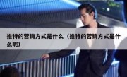 推特的营销方式是什么（推特的营销方式是什么呢）
