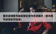重庆进城限号最新规定查询系统图片（重庆限号进城处罚标准）