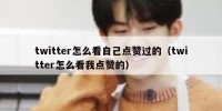 twitter怎么看自己点赞过的（twitter怎么看我点赞的）