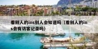 看别人的ins别人会知道吗（看别人的ins会有访客记录吗）