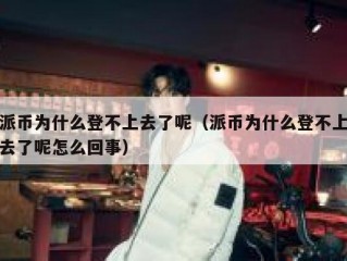 派币为什么登不上去了呢（派币为什么登不上去了呢怎么回事）