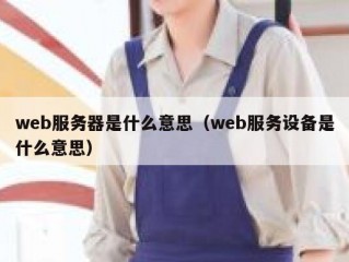 web服务器是什么意思（web服务设备是什么意思）