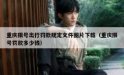 重庆限号出行罚款规定文件图片下载（重庆限号罚款多少钱）