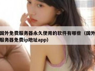 国外免费服务器永久使用的软件有哪些（国外服务器免费ip地址app）