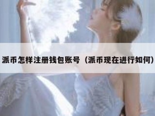 派币怎样注册钱包账号（派币现在进行如何）