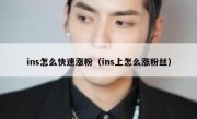 ins怎么快速涨粉（ins上怎么涨粉丝）
