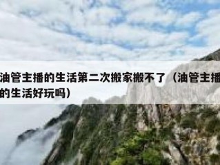 油管主播的生活第二次搬家搬不了（油管主播的生活好玩吗）