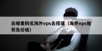 去哪里购买海外vps去搭建（海外vps推荐及价格）